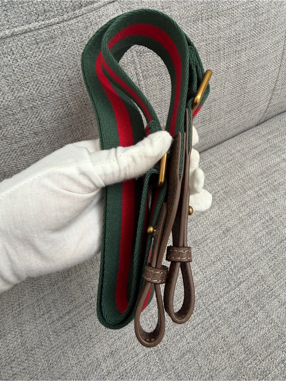 🤎Adjustable Red & Green Woven Replacement Bag Strap | Brown Trim✨ - Picture 12 of 16